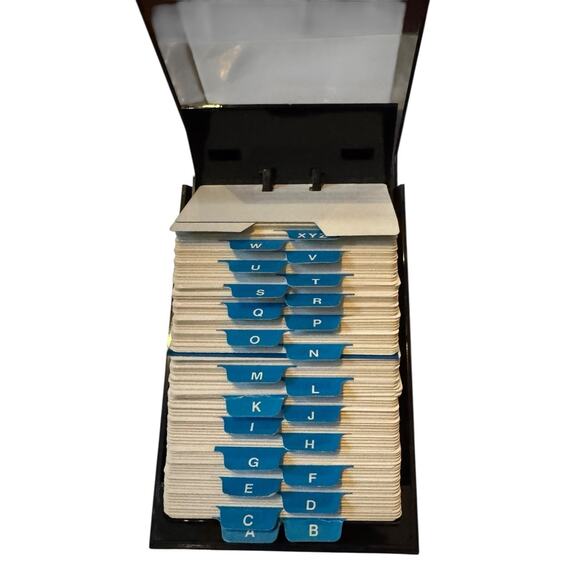 VTG Rolodex VIP 24C Index Blank Card File Covered Telephone Address Contacts - Picture 3 of 8